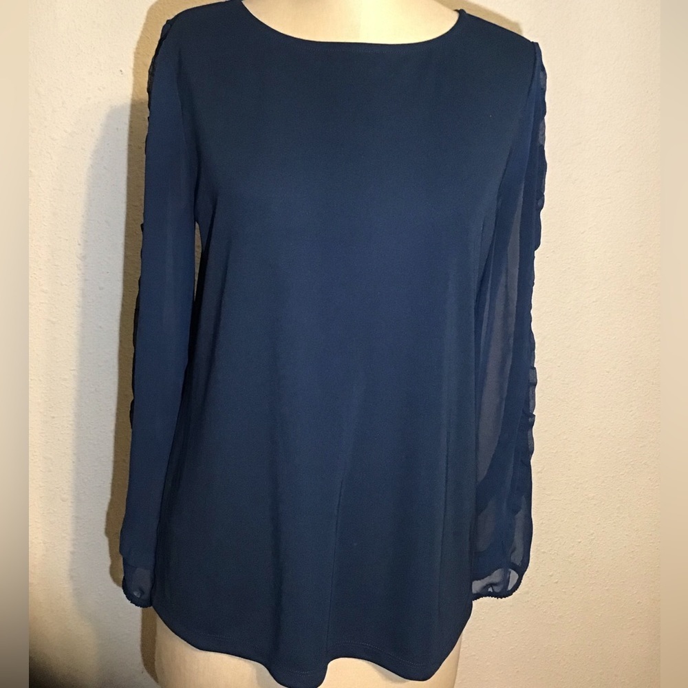 Ann Taylor factory sheer sleeve blouse size small